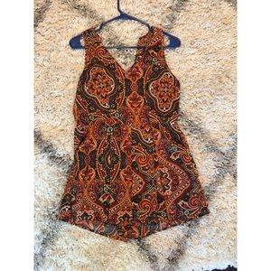 paisley print romper